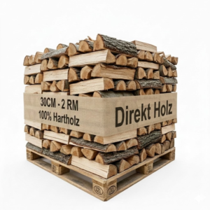 Brennholz 30cm – Palette 2RM – 100% Hartholz