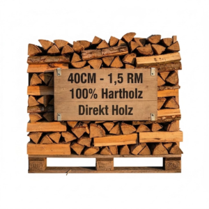 Brennholz 40cm - Palette 1,5RM - 100% Hartholz