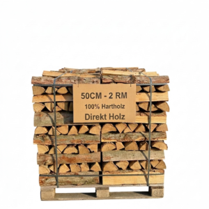 Premium Brennholz 50 cm – Palette 2RM - 100%